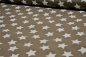 Preview: Jersey Sterne 2,5cm taupe